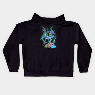 Stingrays in the Dark Kids Hoodie